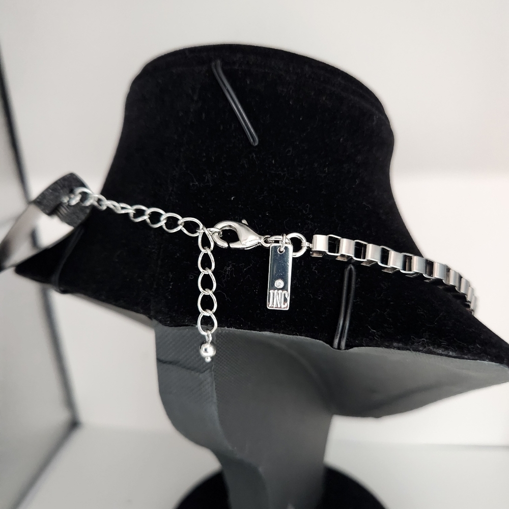 Inc Rectangular Crystal Necklace, 17"+3" Extender… - image 3